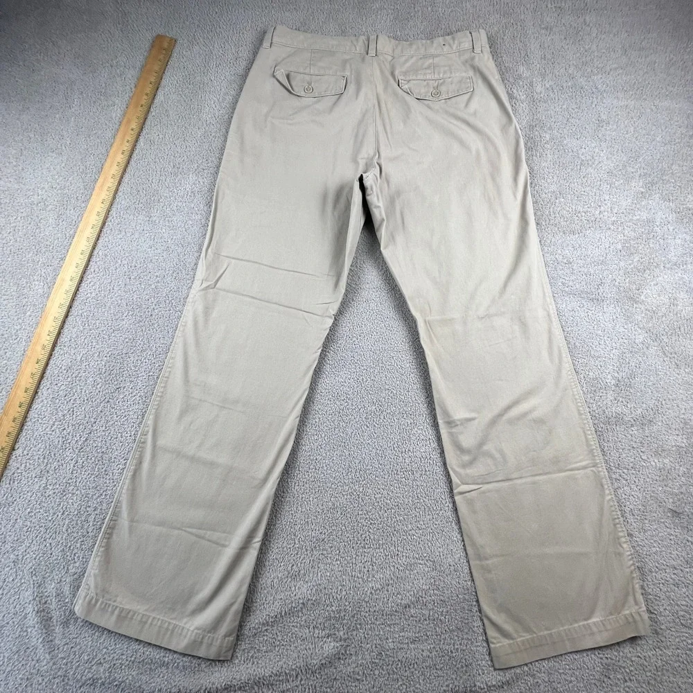 Banana Republic‎ Mens Chino Pants Khaki Wide Straight Leg 34x34 Kentfield Skater